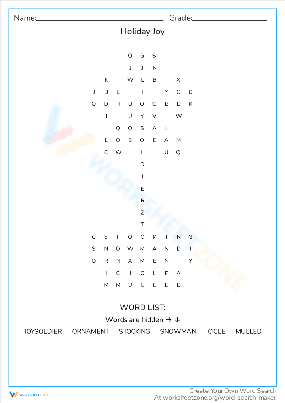 Holiday Joy: Word Search Puzzle Fun - Page 1