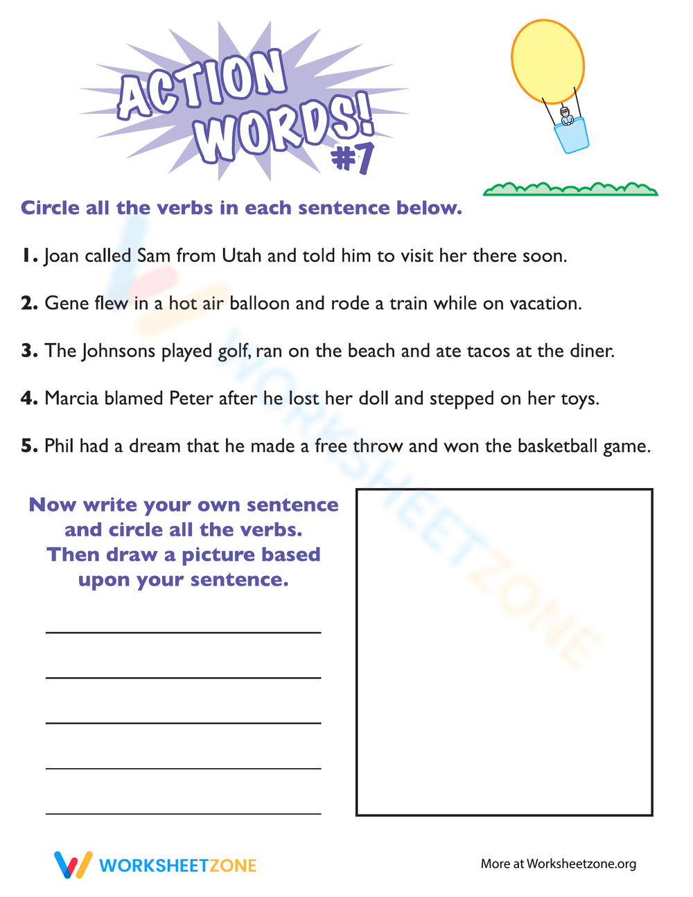 Action Words #7 - Page 1