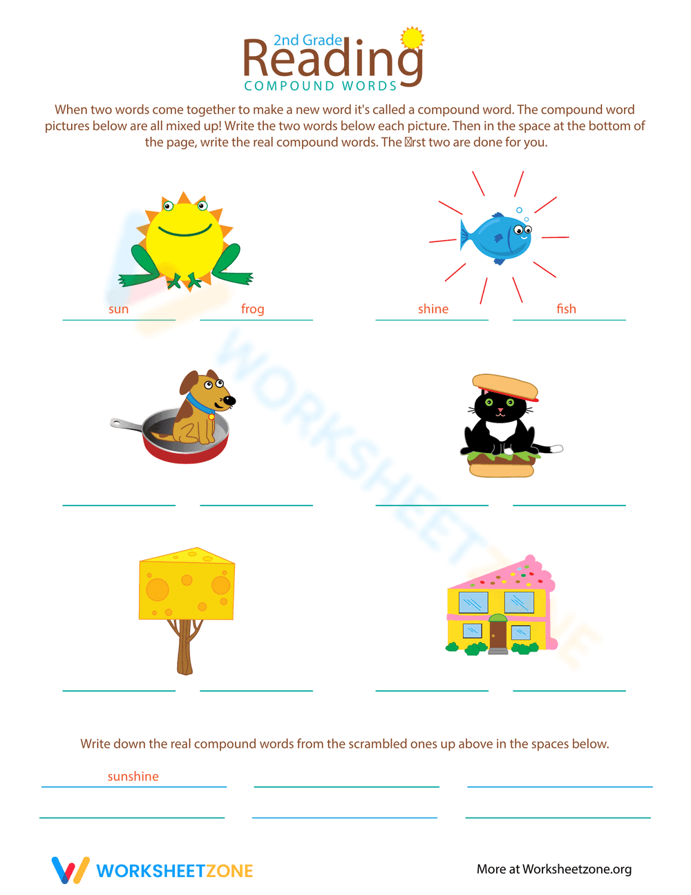 Match the Words: Compound Word Matching Game - Page 1