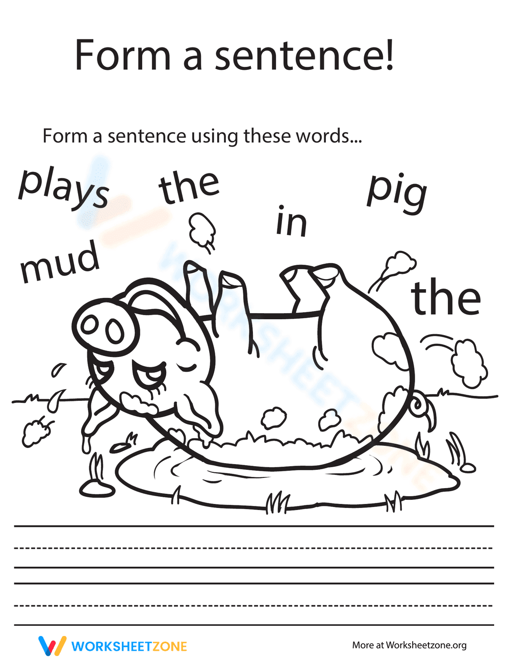 Make a Sentence Worksheet 6 - Page 1