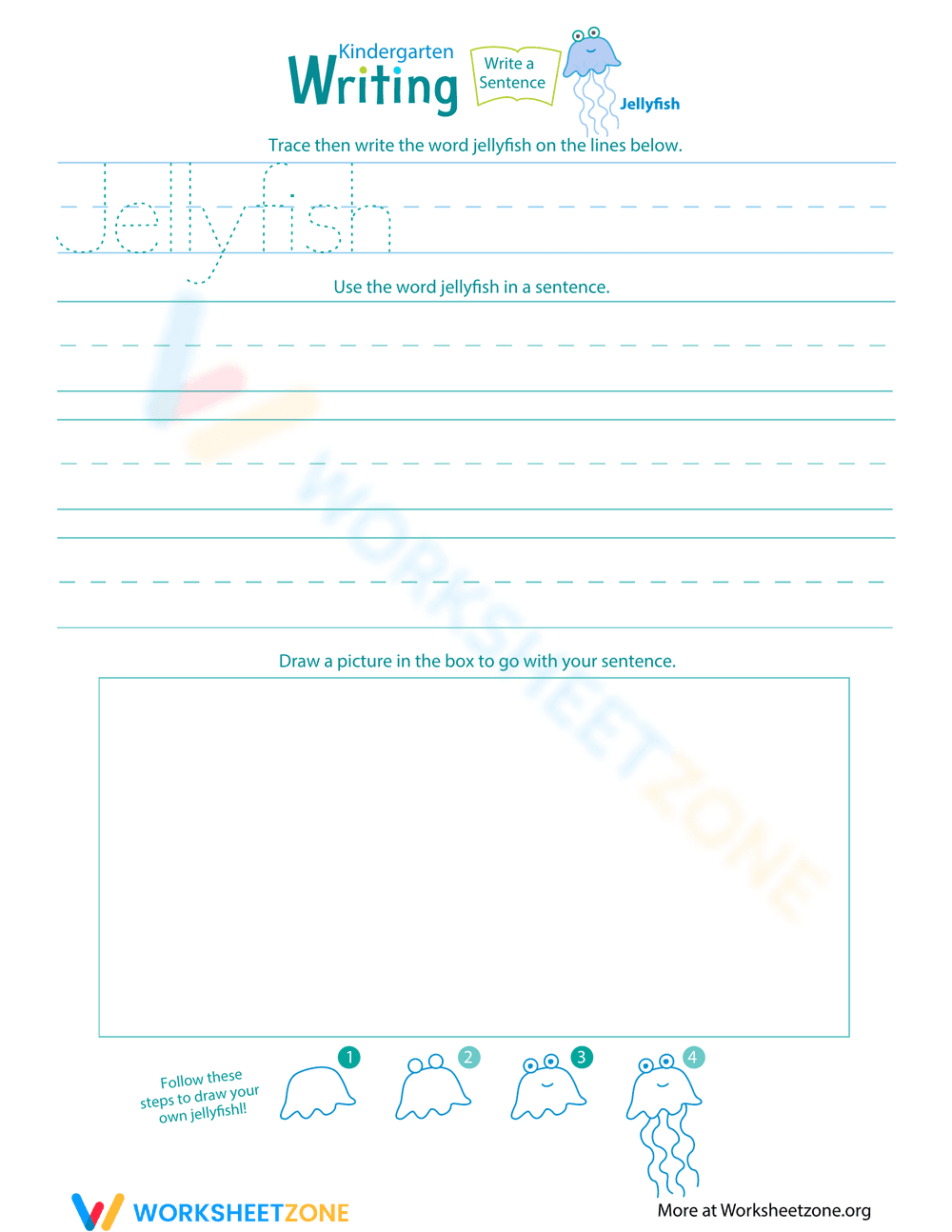 Write a Sentence About a Jellyfish - Page 1