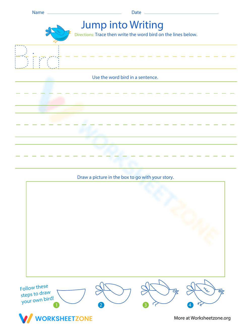 Jump Writing: Write a Sentence - Page 1