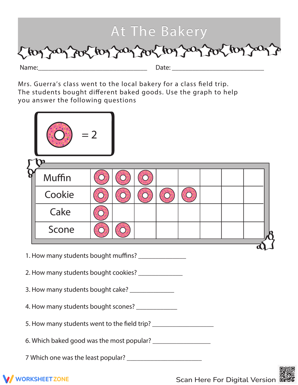 Graphs and Pictographs Worksheet - Page 1