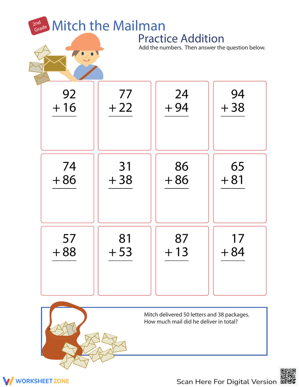 Practice Addition with Fiona the Florist - Page 1
