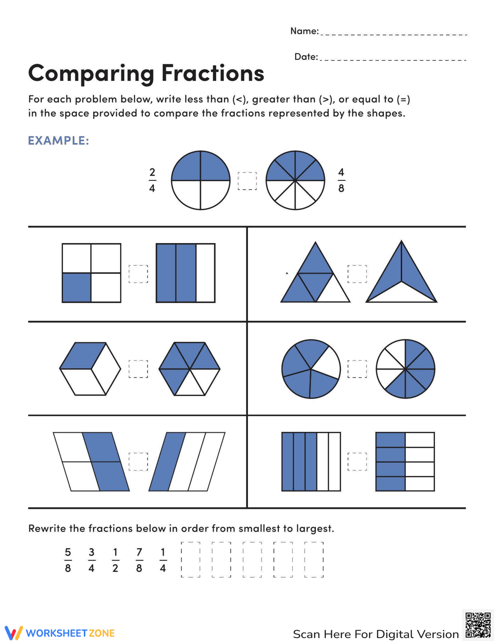 Comparing Fractions: Understand Fraction Fundamentals - Page 1