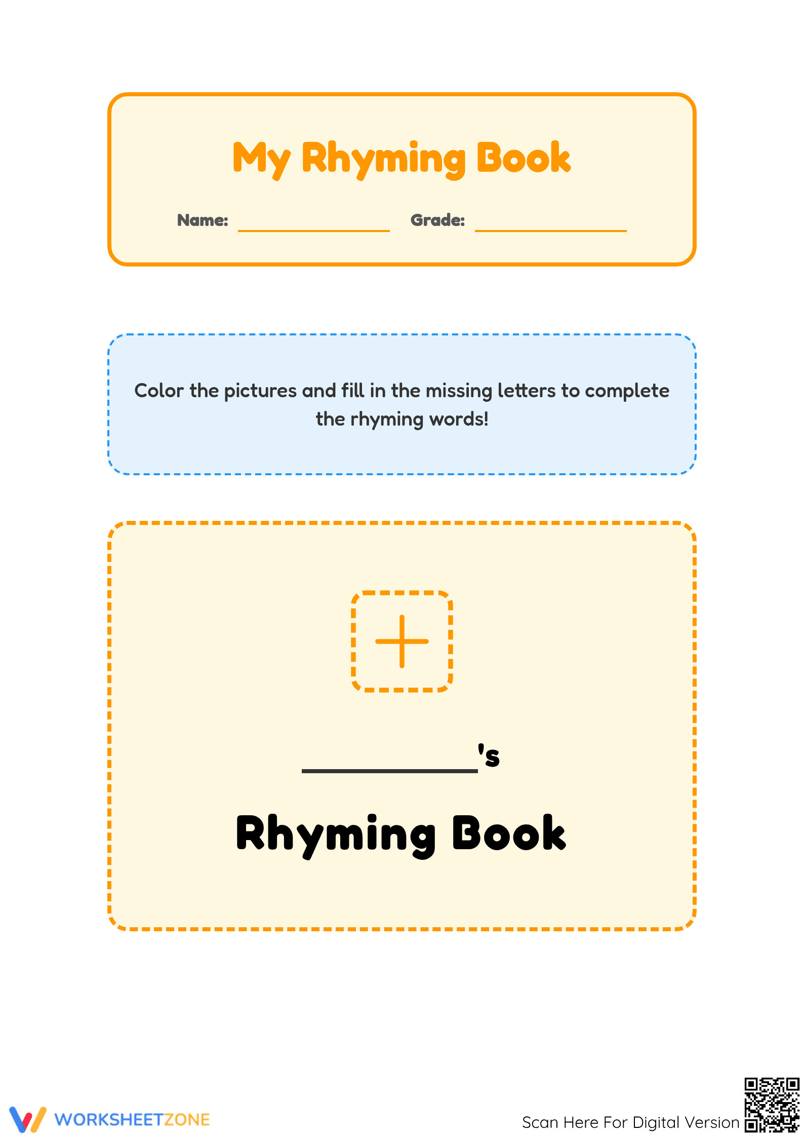 Printable Rhymes with -ake Phonics Book | Kindergarten ELA - Page 1