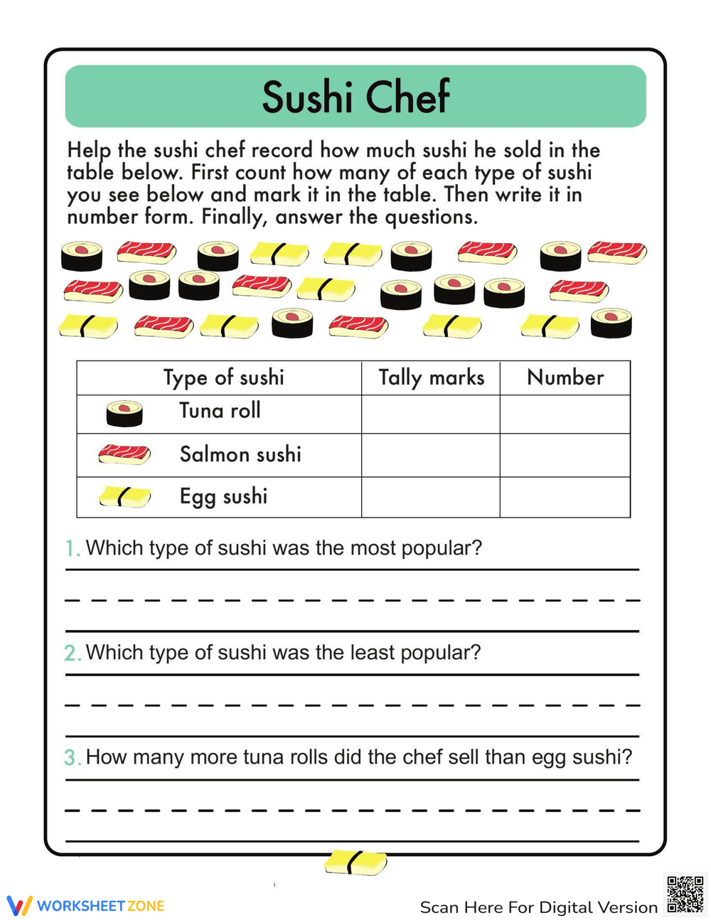 Tally Time: Sushi Counter - Page 1