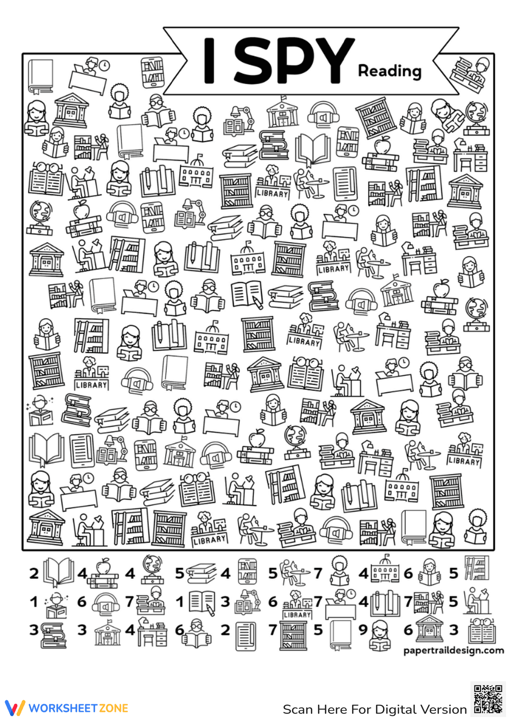 Reading Fun: Back to School I Spy Reading - Page 1