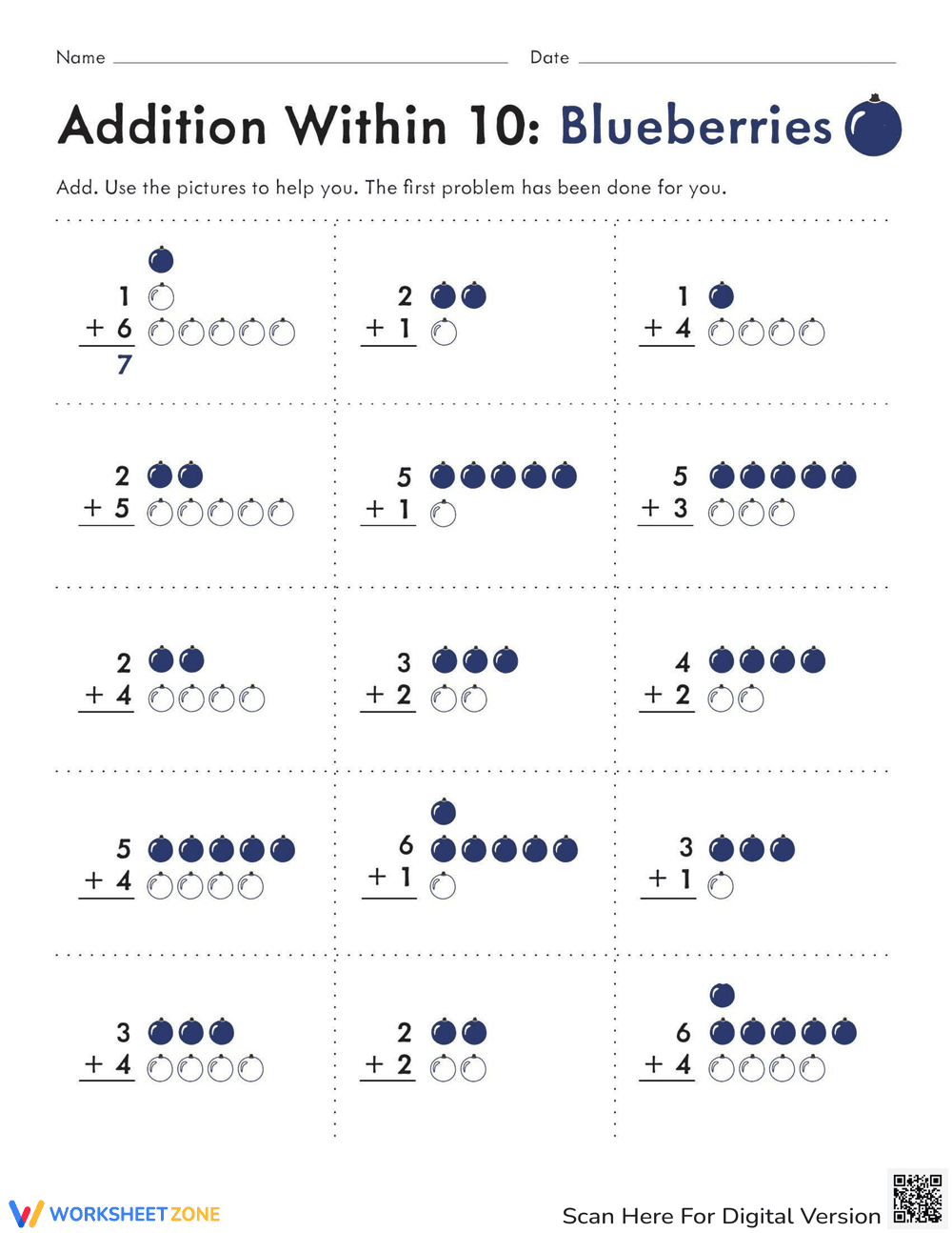 Berry Addition: Count 'Em Up with Fun Math - Page 1
