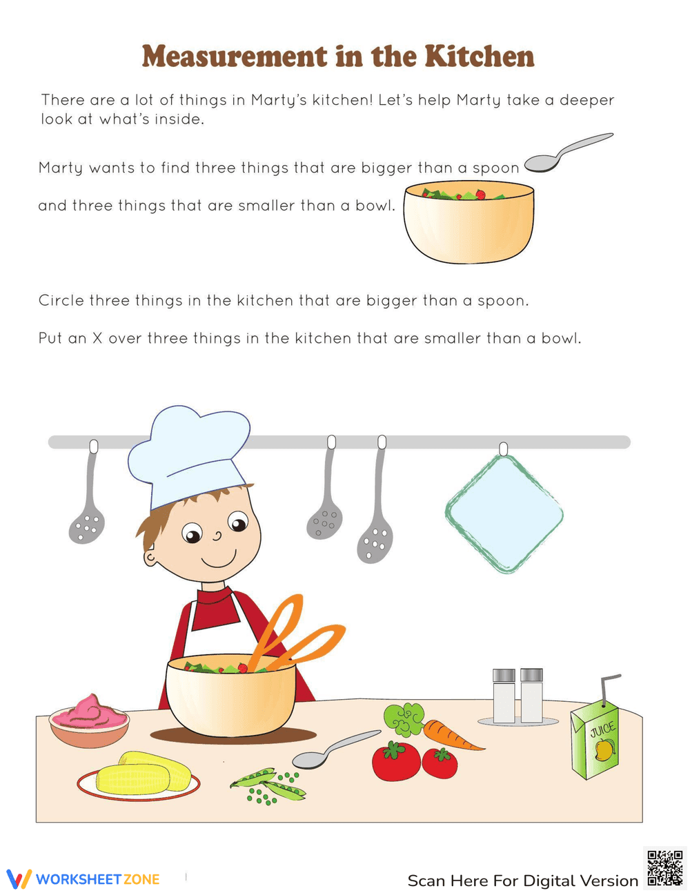 Kitchen Measurement Worksheet - Page 1