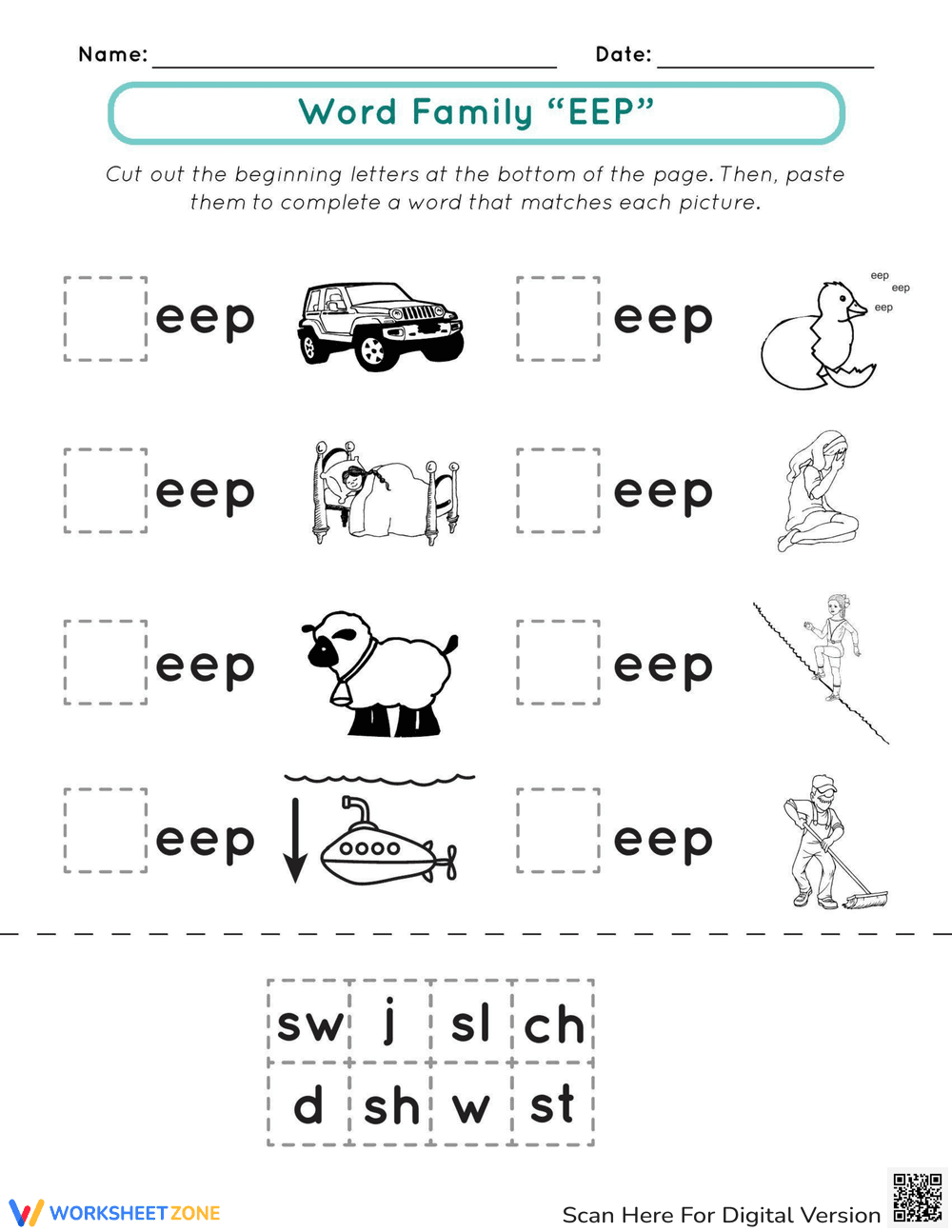 Explore the 'eep' Word Family - Page 1