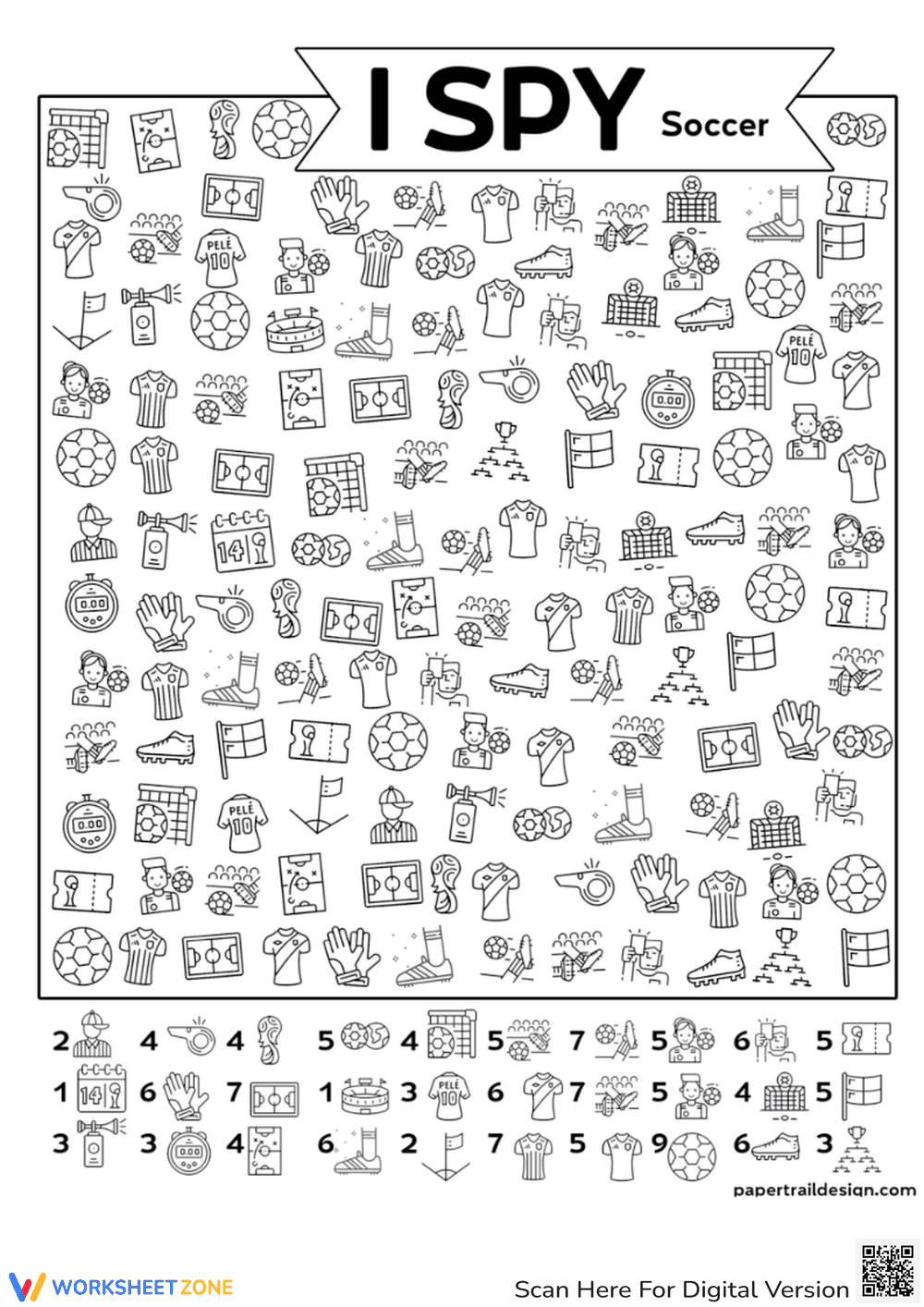 Back to School I Spy Soccer Activity - Page 1