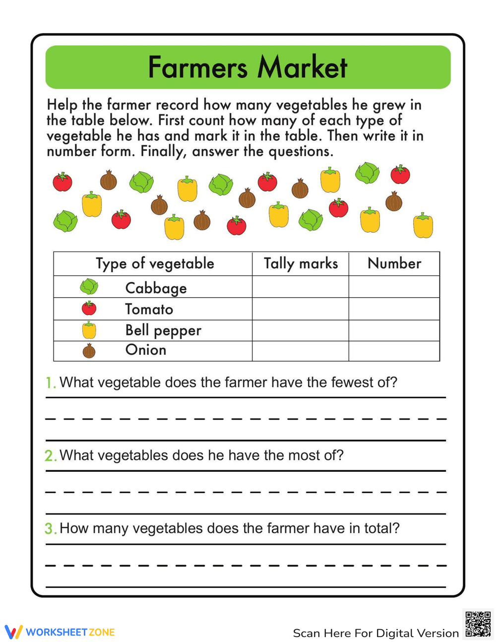 Tally Marks: Farmer's Market Theme - Page 1