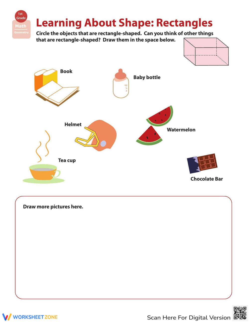 Shapes: Rectangular Prisms Worksheet - Page 1