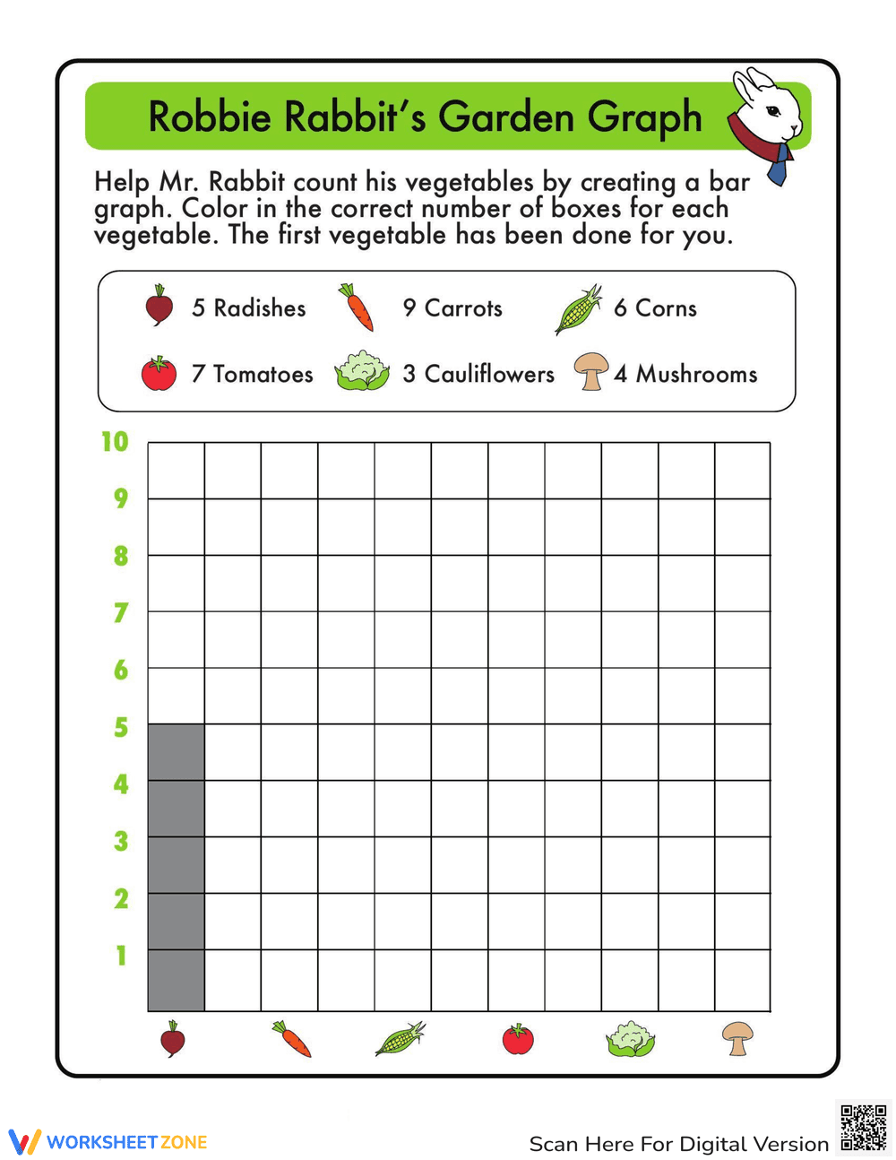 Garden Graphing Worksheet - Page 1