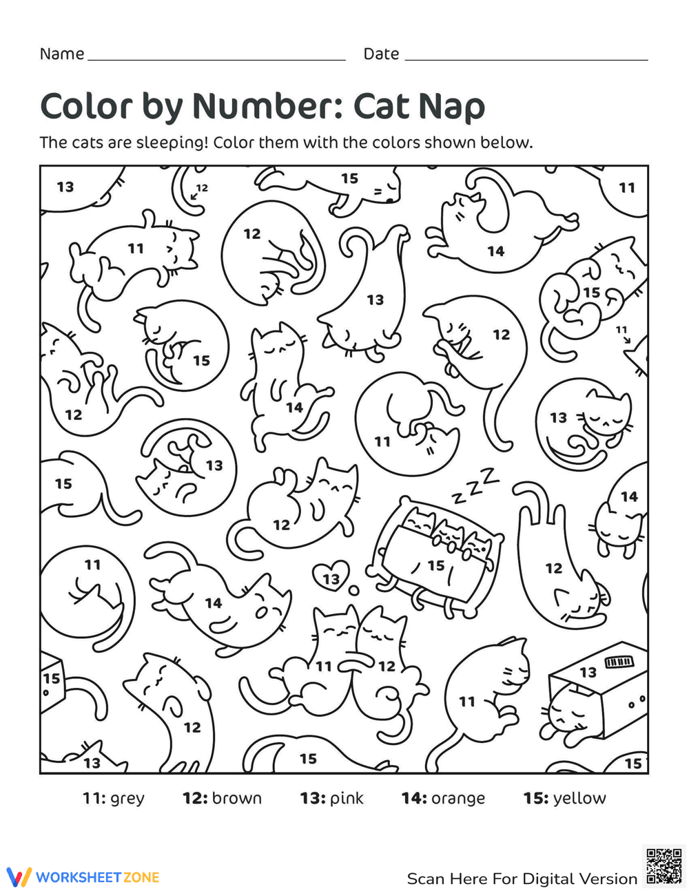 Kittens and Mittens Rhyming Worksheet - Page 1