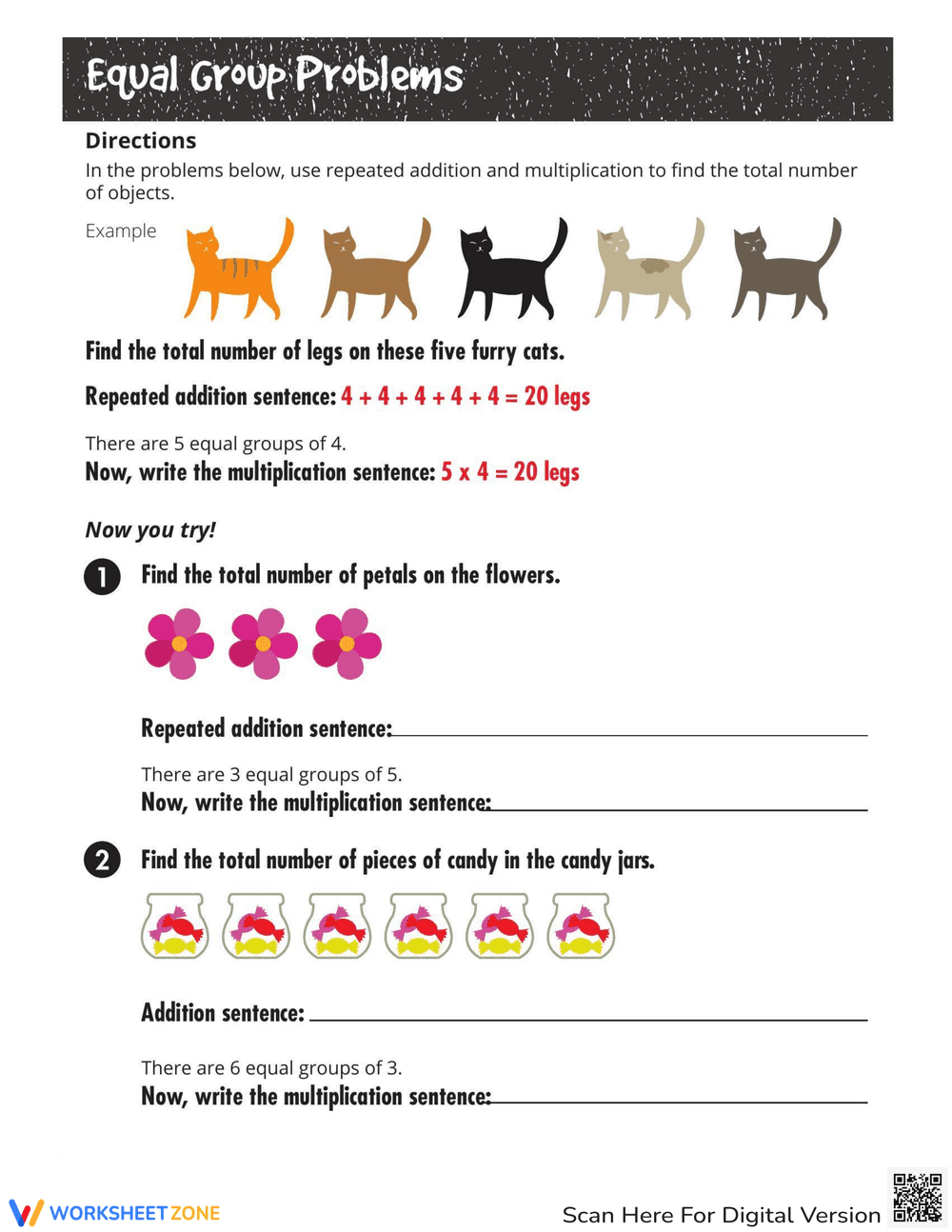 Hooray for Arrays Worksheet - Page 1