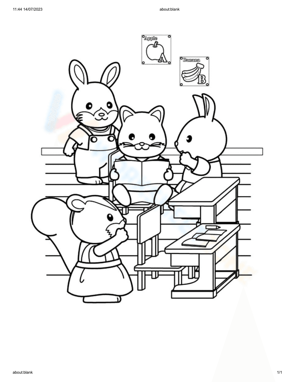 Animals Doing Homework: Back to School Fun - Page 1