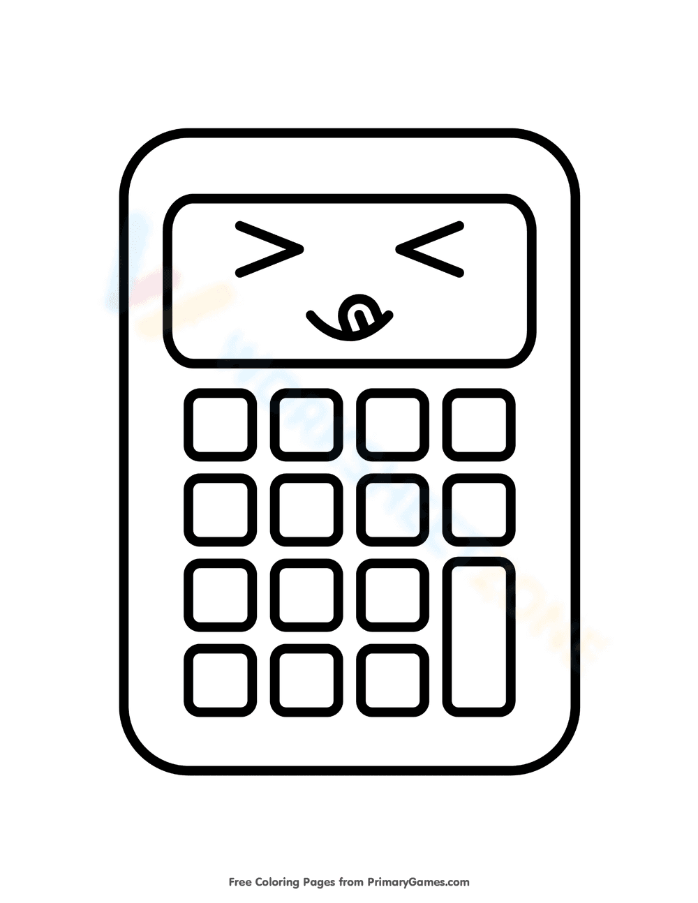 Smiling Calculator: Back to School Worksheet - Page 1