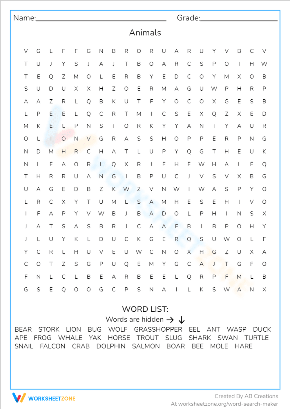 Explore the Animal Kingdom: A Fun Worksheet - Page 1