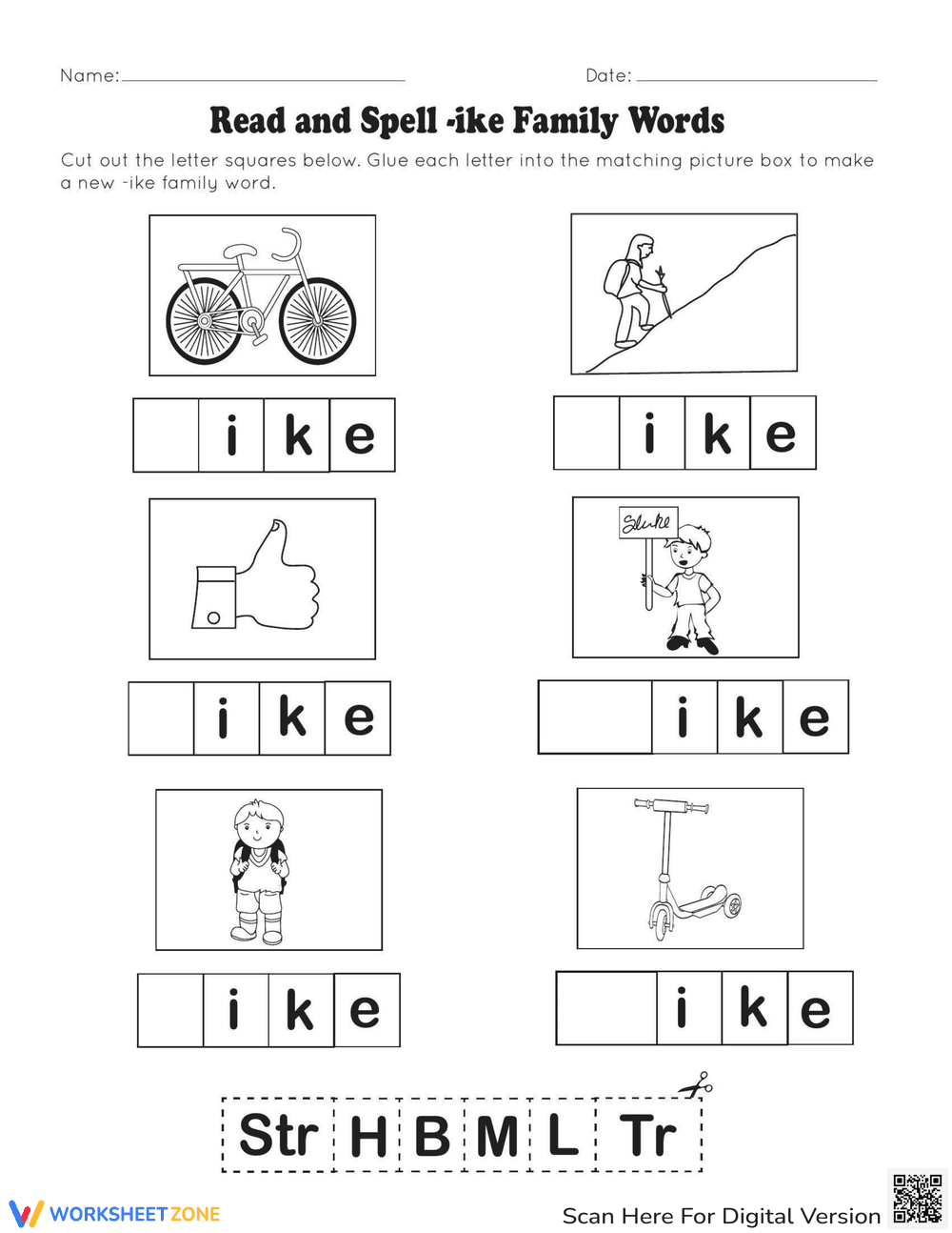 Read & Spell: -ike Family Words - Page 1