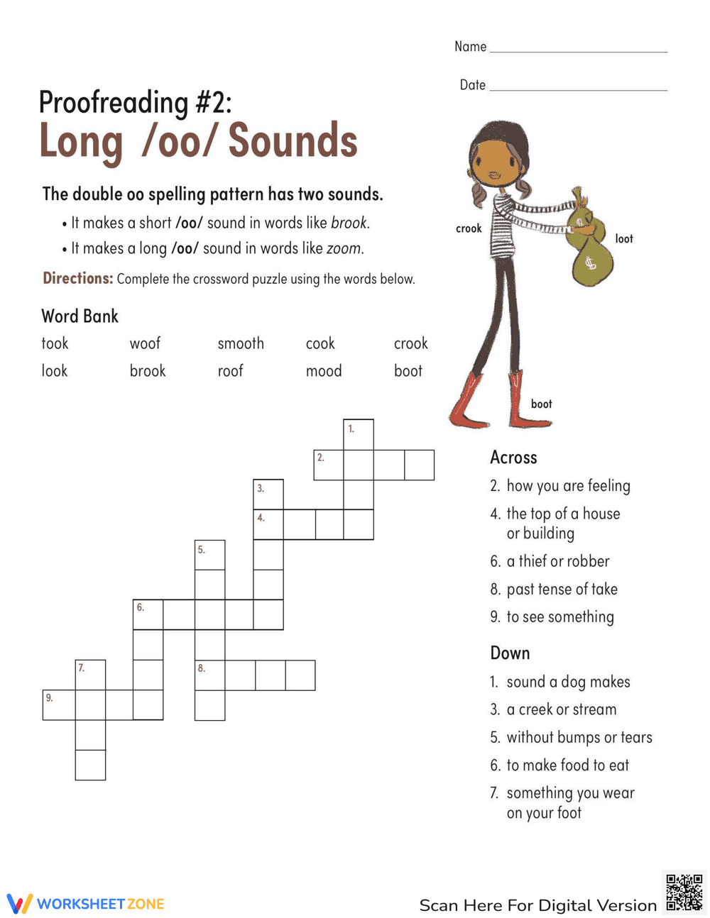 Long and Short OO Visuals: Phonics Practice - Page 1