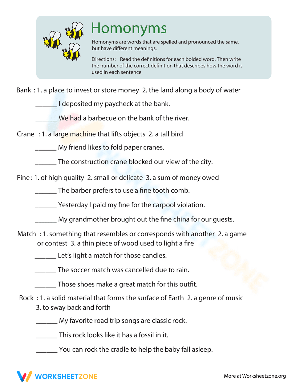 Multiple Meanings: Which Definition? - Page 1