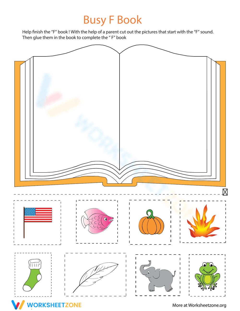 F Book Worksheet - Page 1