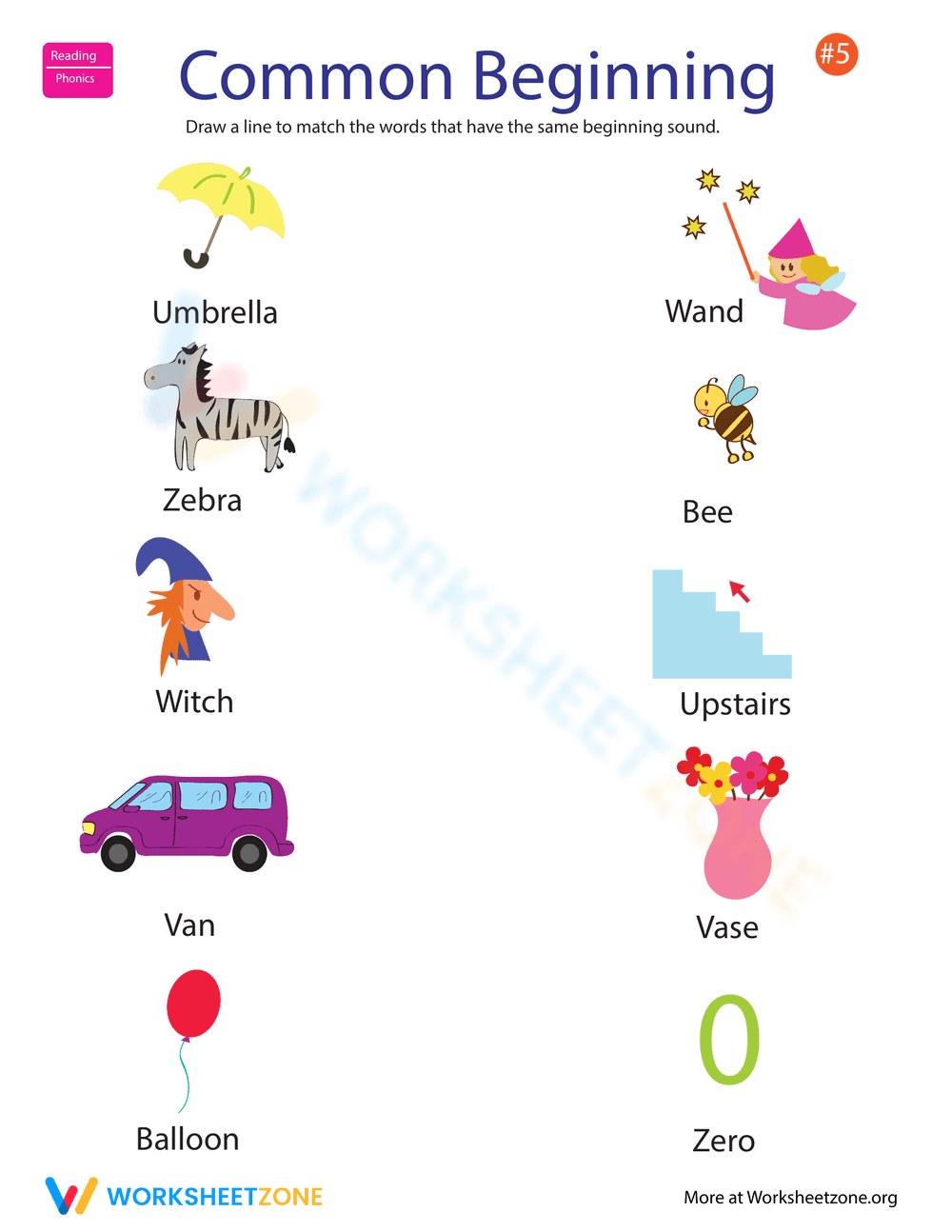 Learn Common Beginning Sound Skills - Page 1