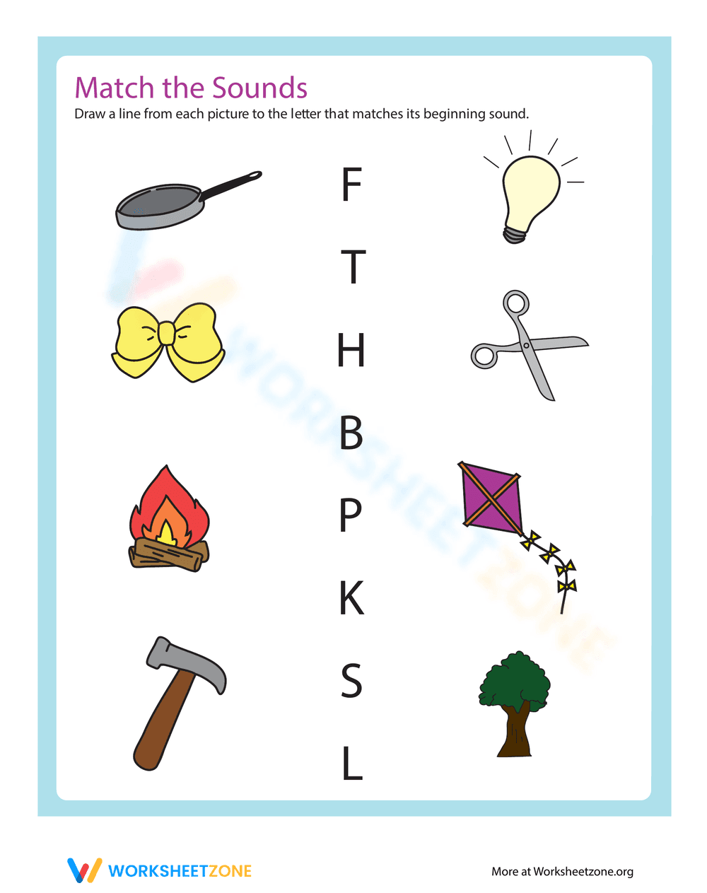 Match Beginning Sounds Activity - Page 1