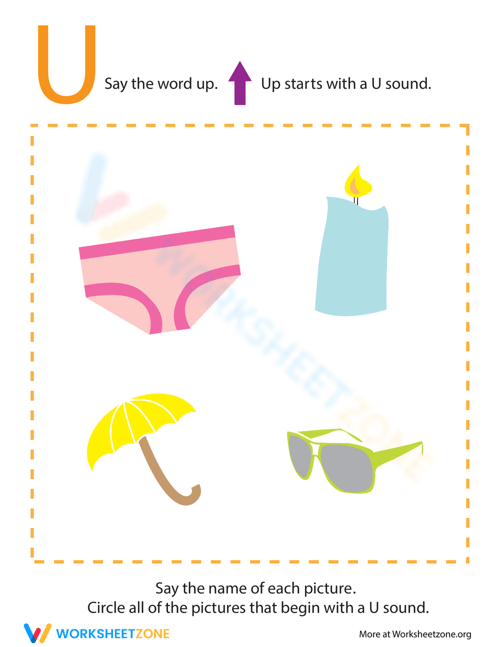 U Letter Sounds for Pre-K - Page 1