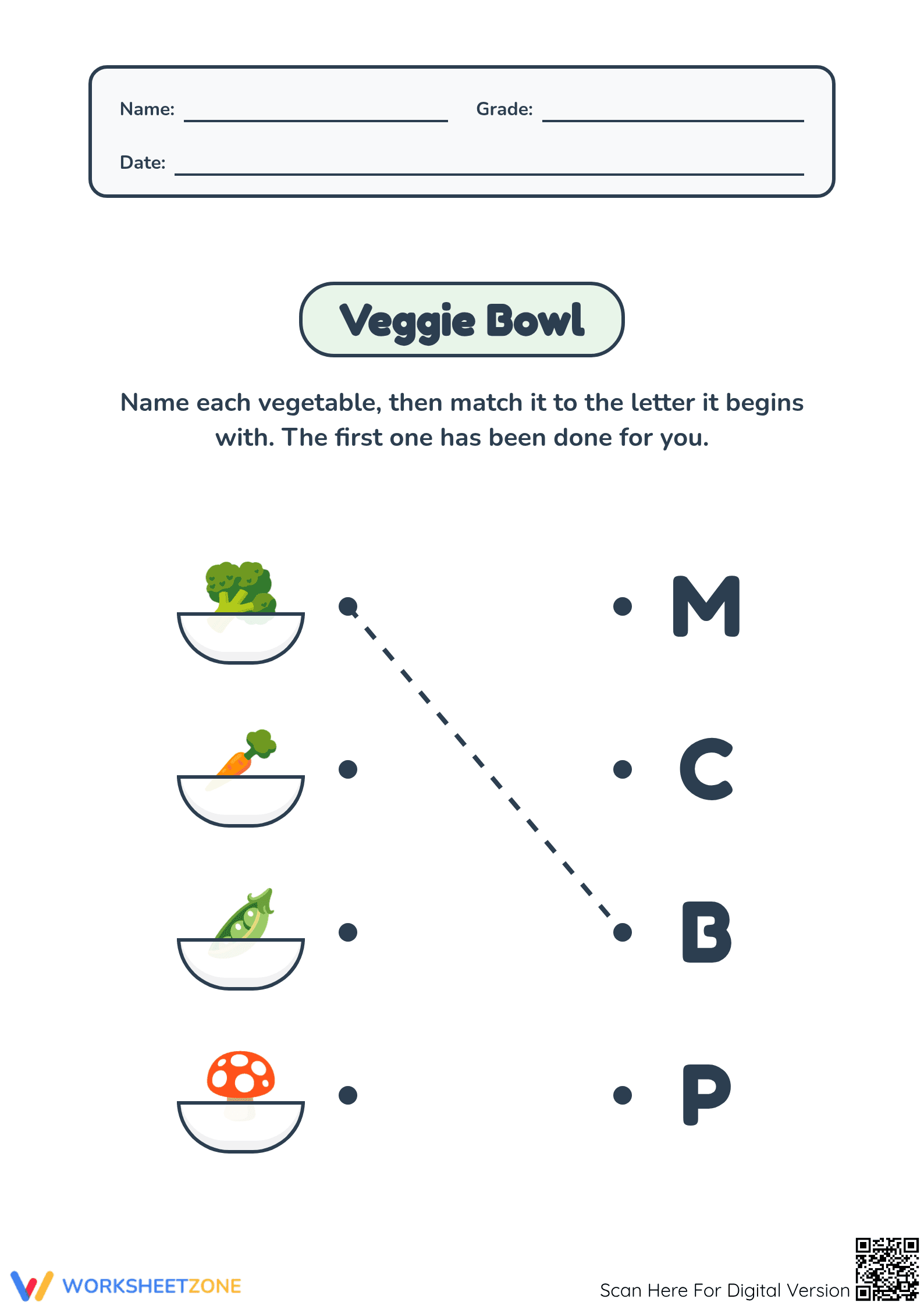 Beginning Sounds Worksheet | Essential Kindergarten ELA - Page 1