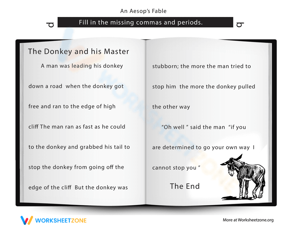 The Donkey and His Master: Reading - Page 1
