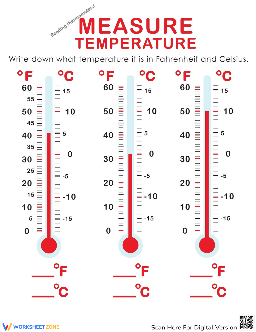 Measure Temperature: Science - Page 1