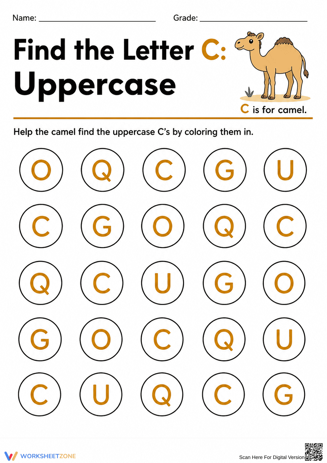 Find the Letter C Uppercase - Page 1