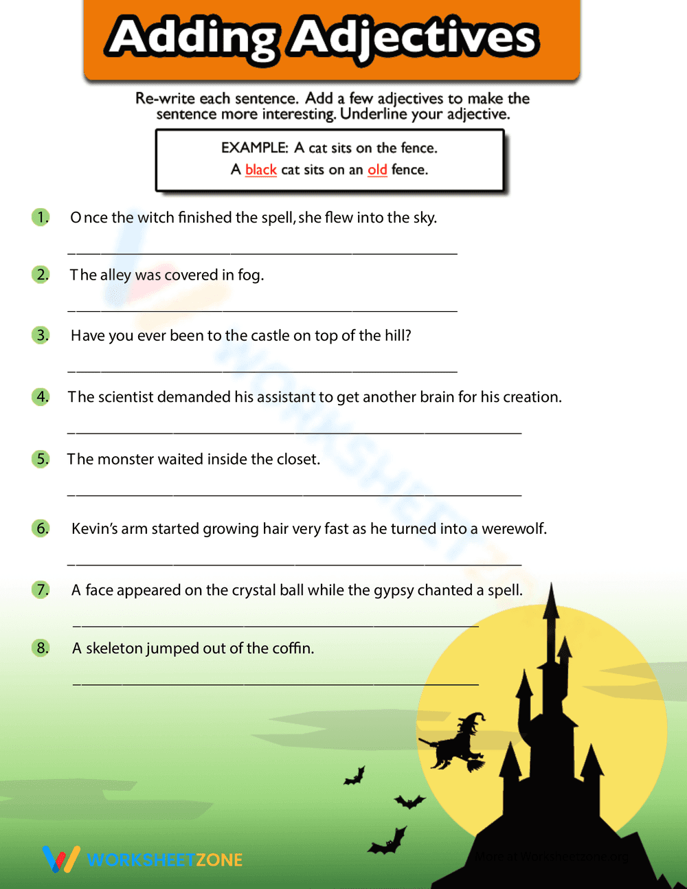 Explore More Halloween Adjectives - Page 1
