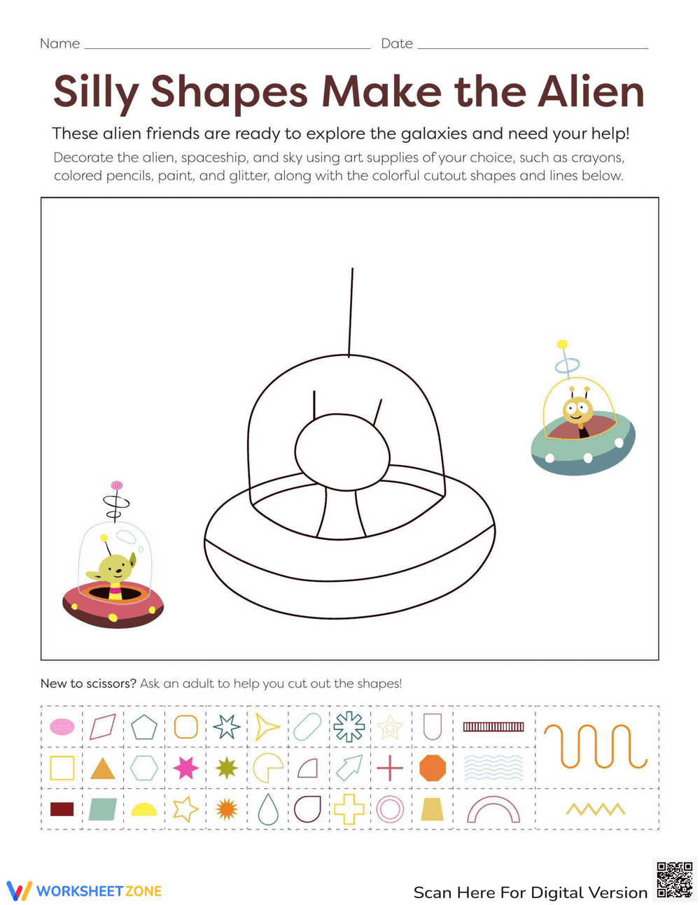 Identify Silly Shapes of Alien - Page 1