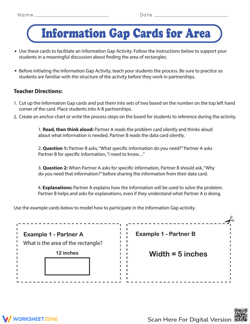 Area Information Gap Cards - Page 1