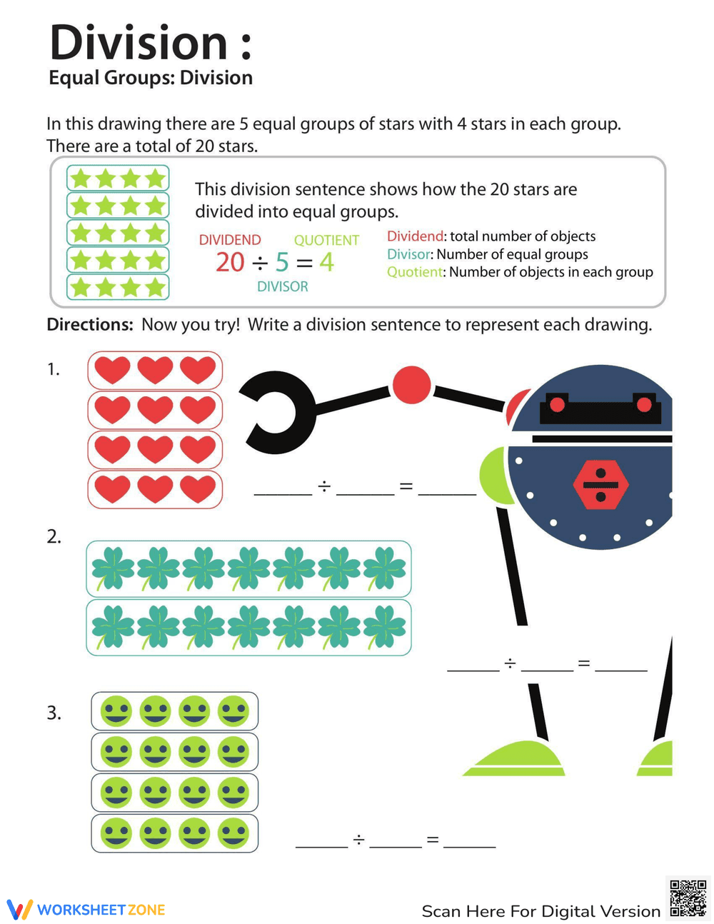 Division with Equal Groups: Part One - Page 1