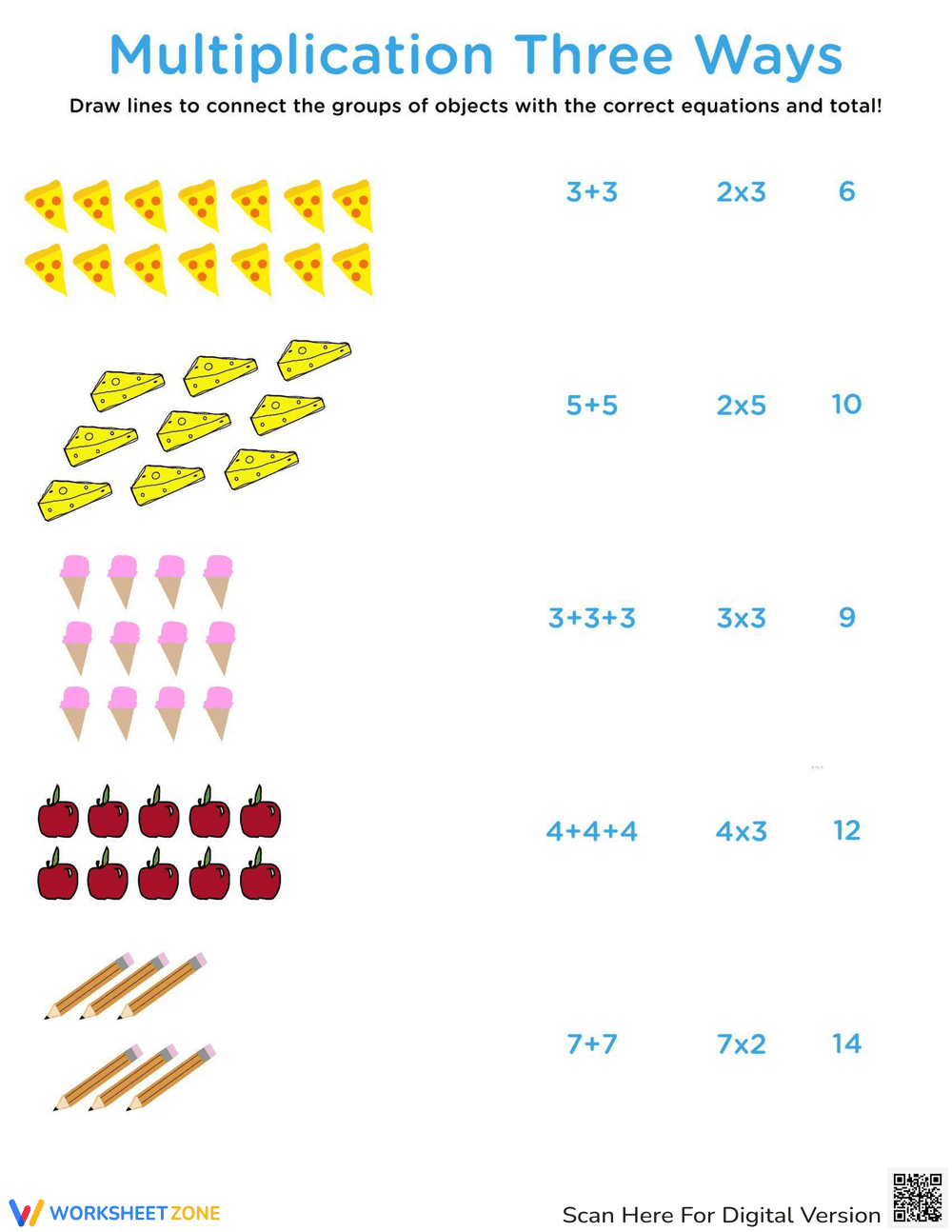 Introduction to Multiplication: Three Ways - Page 1