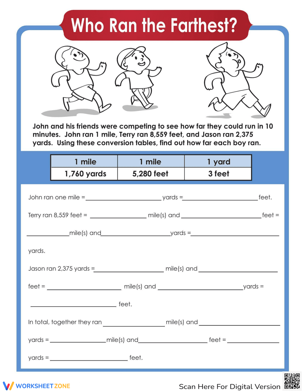 Solving Linear Measurement Word Problems - Page 1