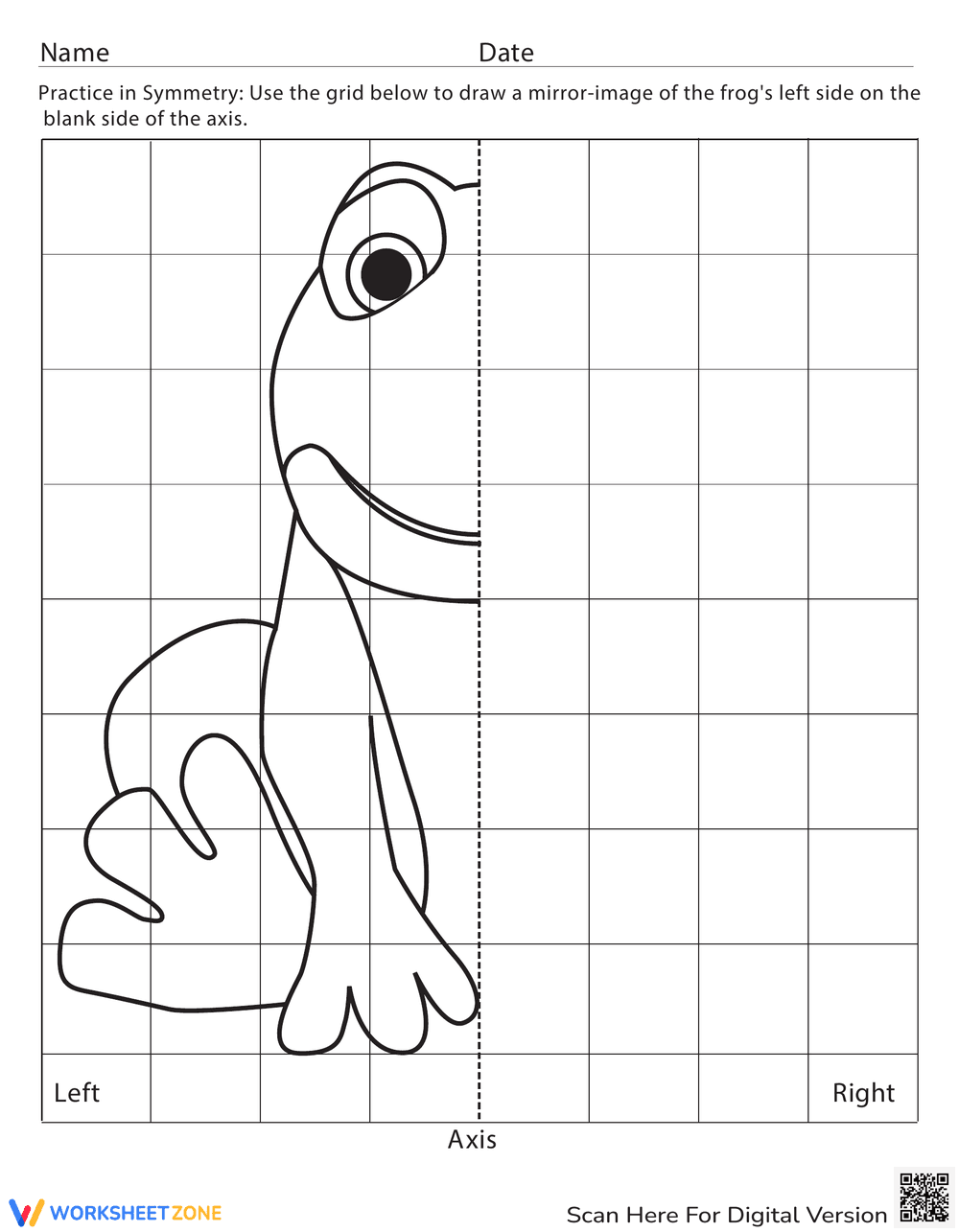 Identifying Line of Symmetry with a Frog - Page 1