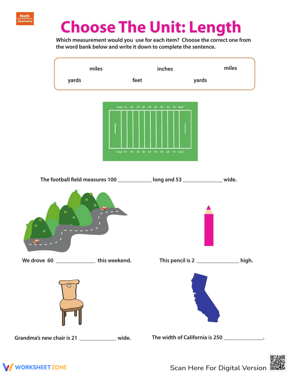 Choosing Unit Length Worksheet - Page 1