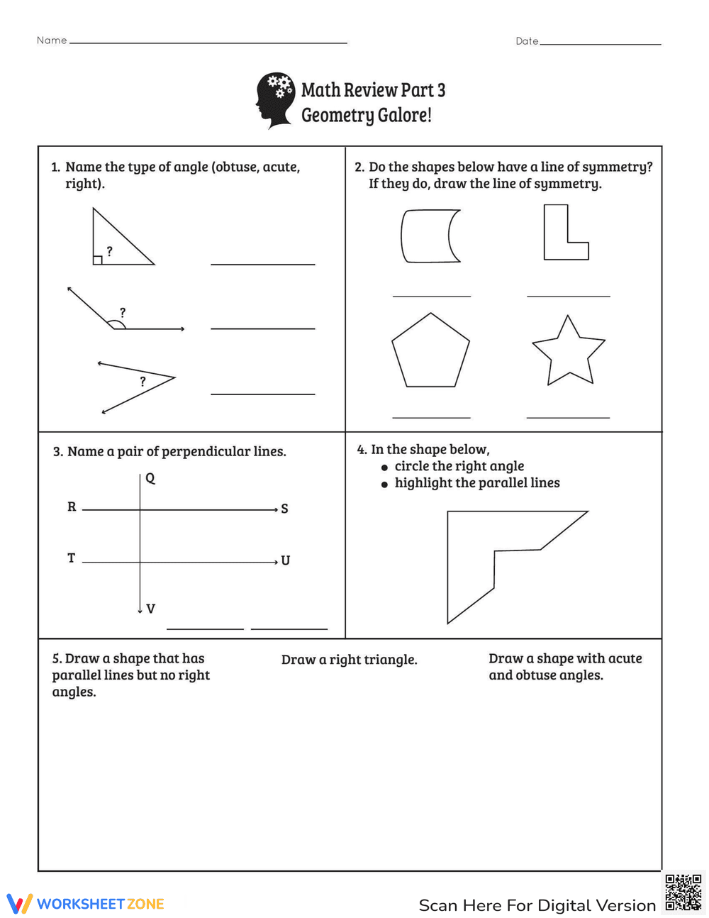 Math Review: Geometry Galore - Page 1