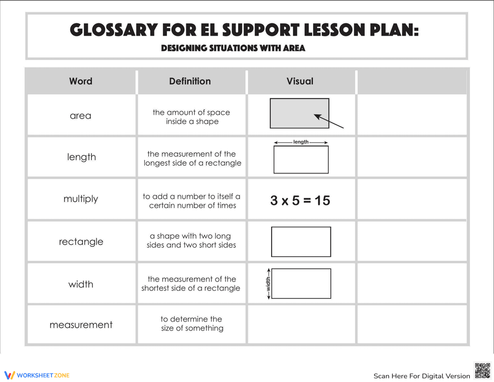 Glossary: Designing Situations with Area - Page 1