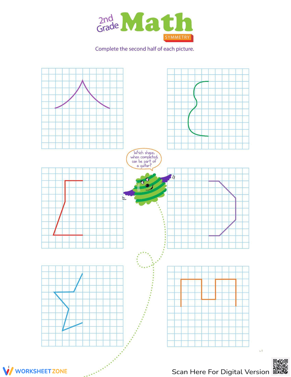 Complete the Shape Symmetry - Page 1