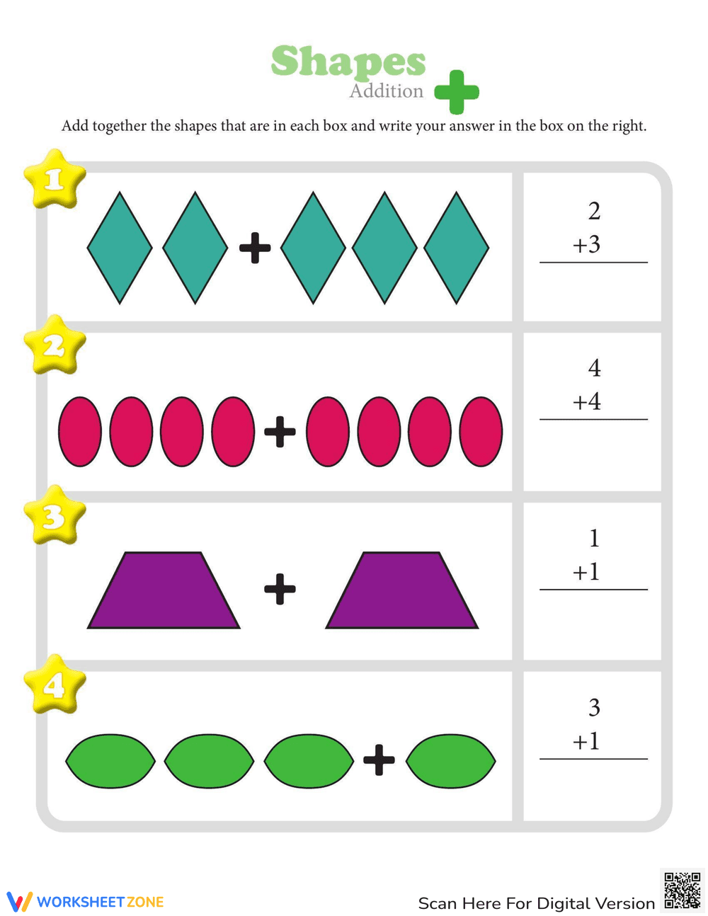 Addition Practice Worksheet - Page 1