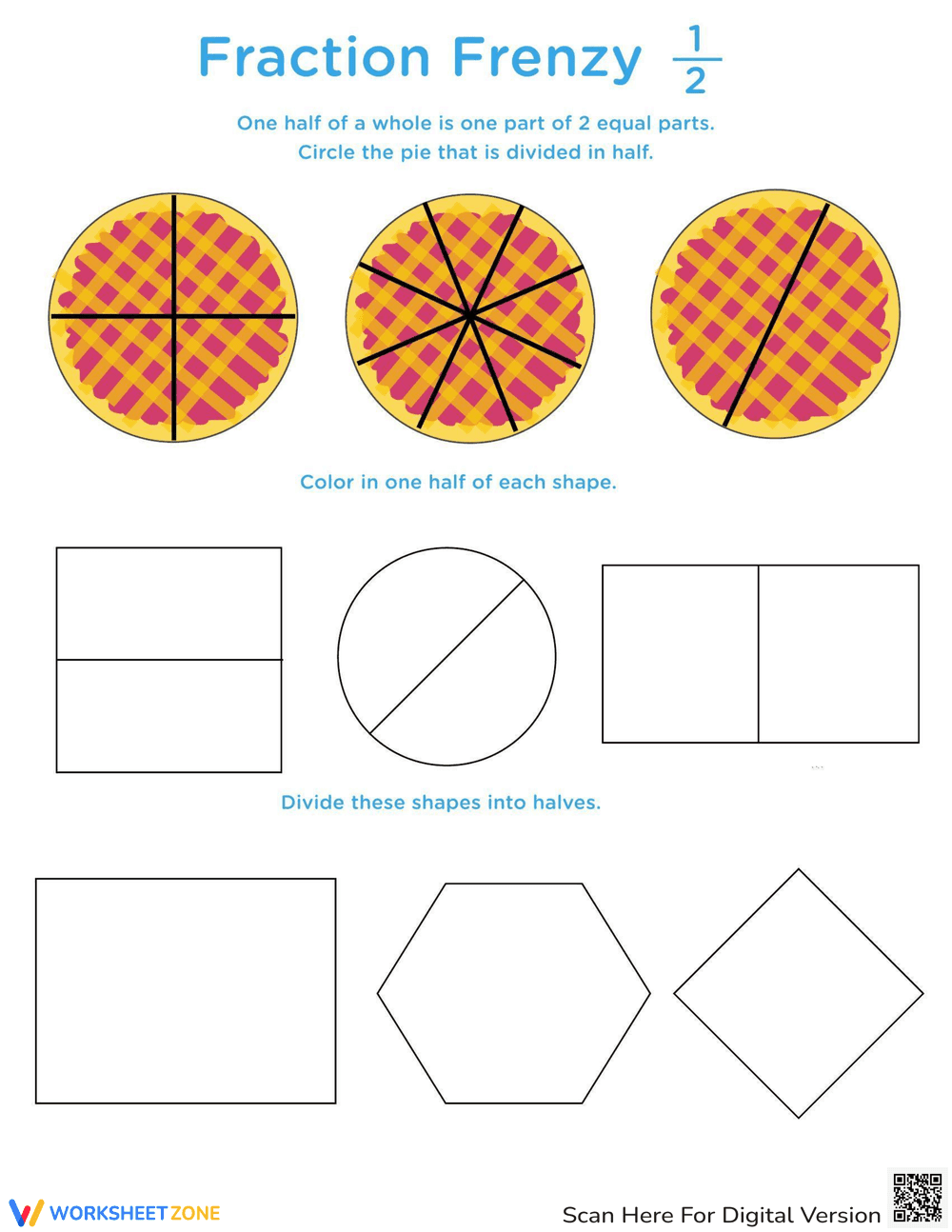 Fraction Frenzy Worksheet - Page 1
