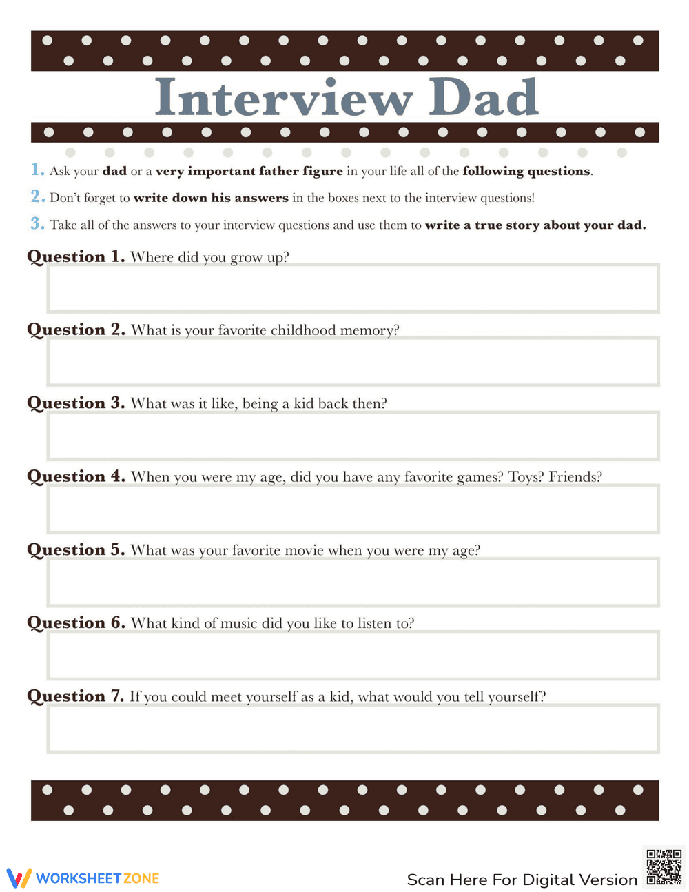 Father's Day Essay Writing Worksheet - Page 1