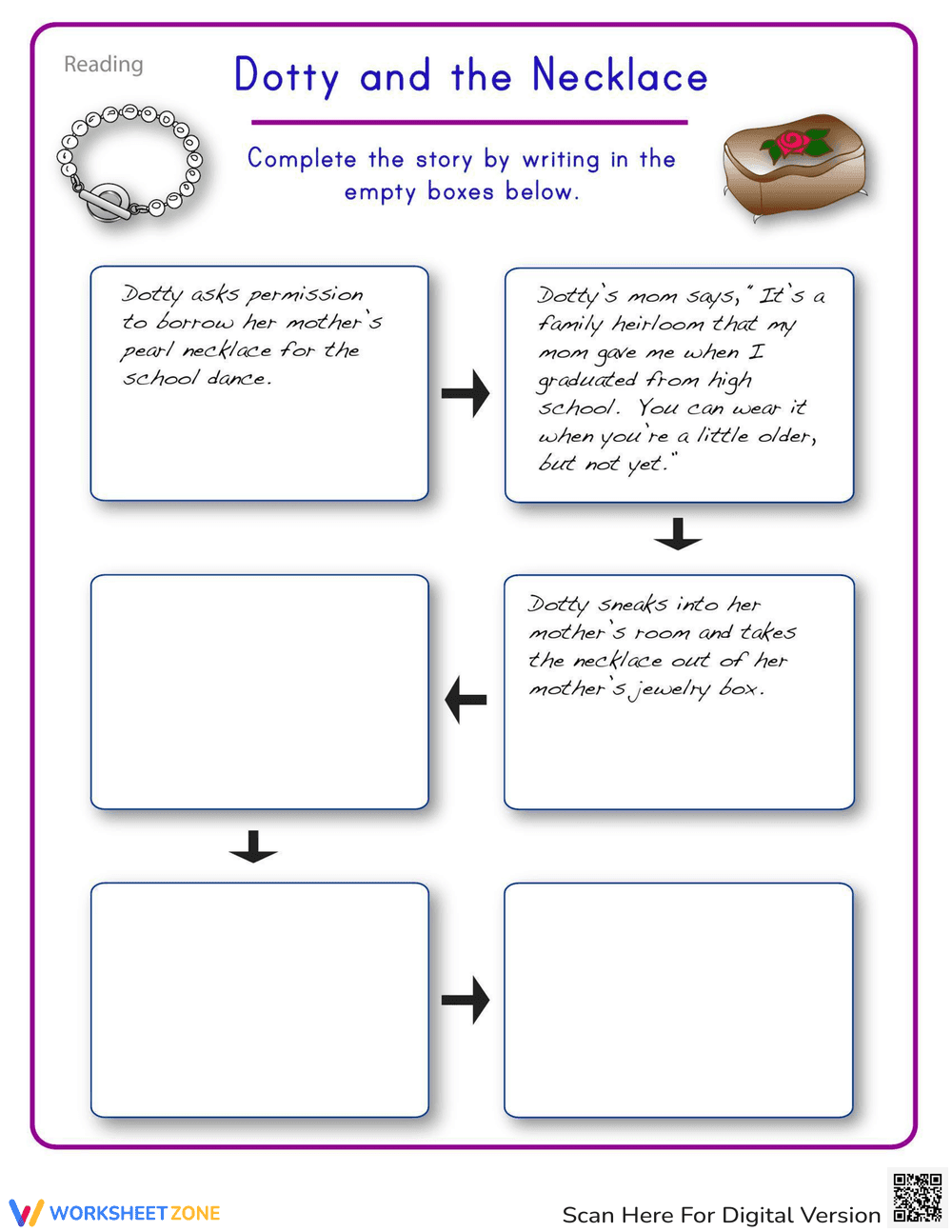 Complete the Story Worksheet - Page 1